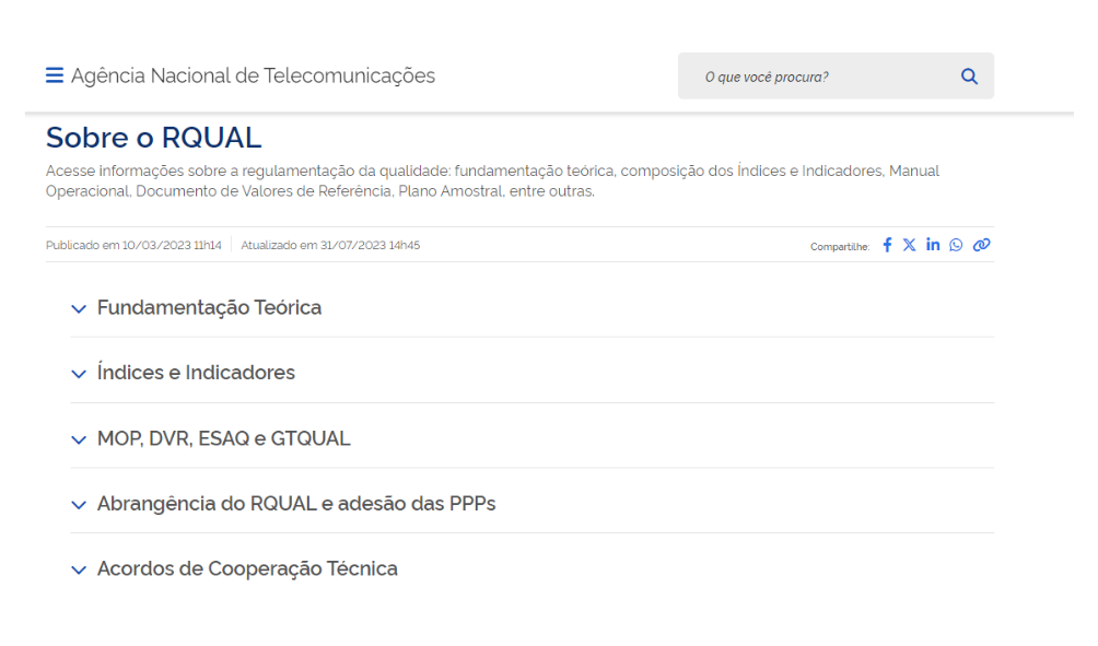 Monitoramento da Qualidade dos Serviços