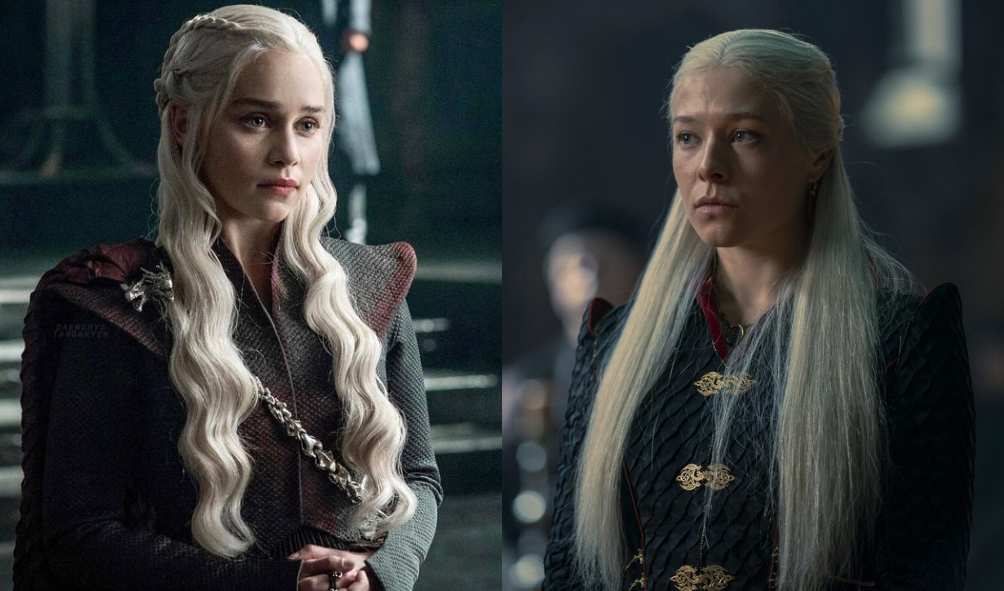 Daenerys Targaryen e Rhaenyra Targaryen lado a lado